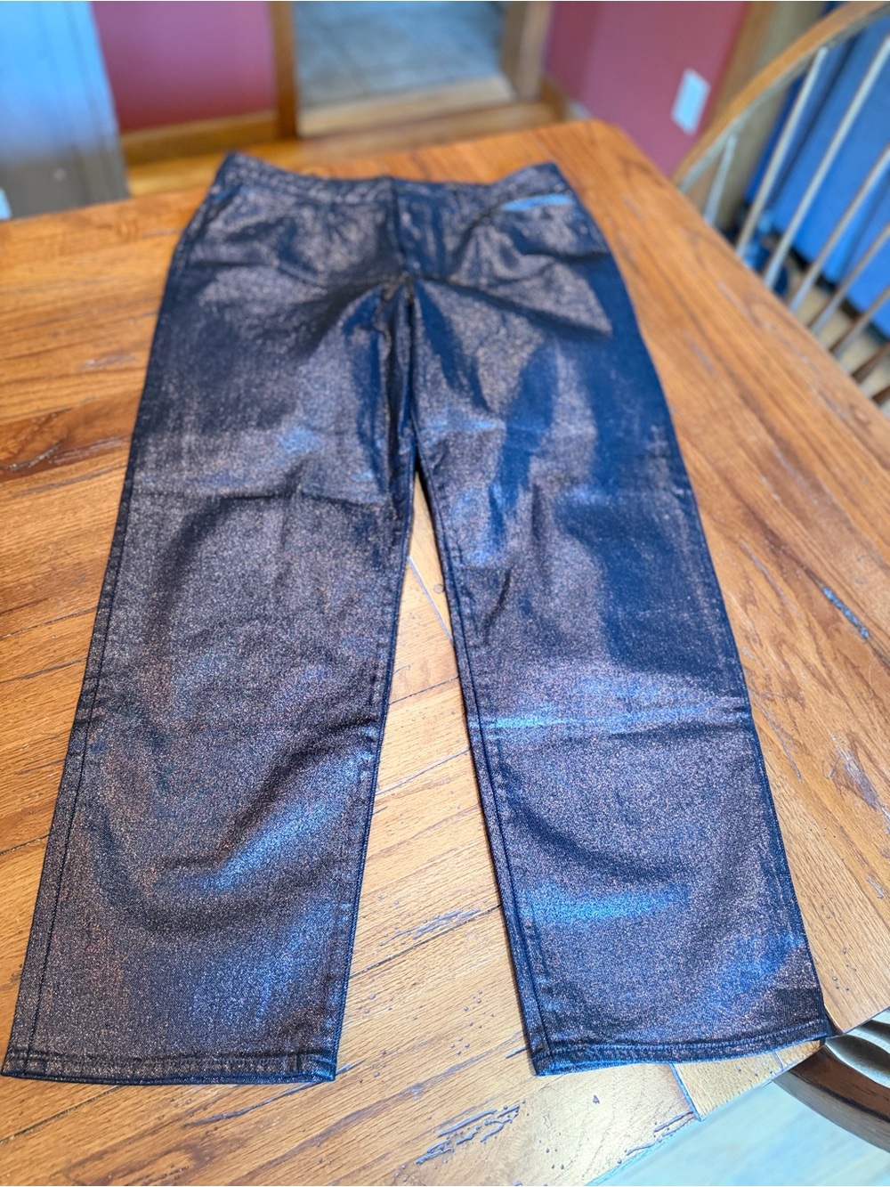 Old Navy Women’s Shimmery Black Straight Jeans